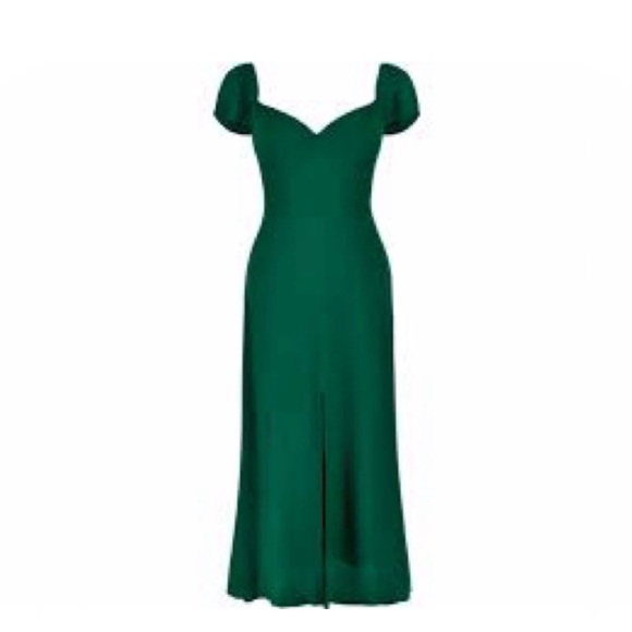 Reformation Dresses & Skirts - Reformation Baxley Dress Emerald size 12 NWT